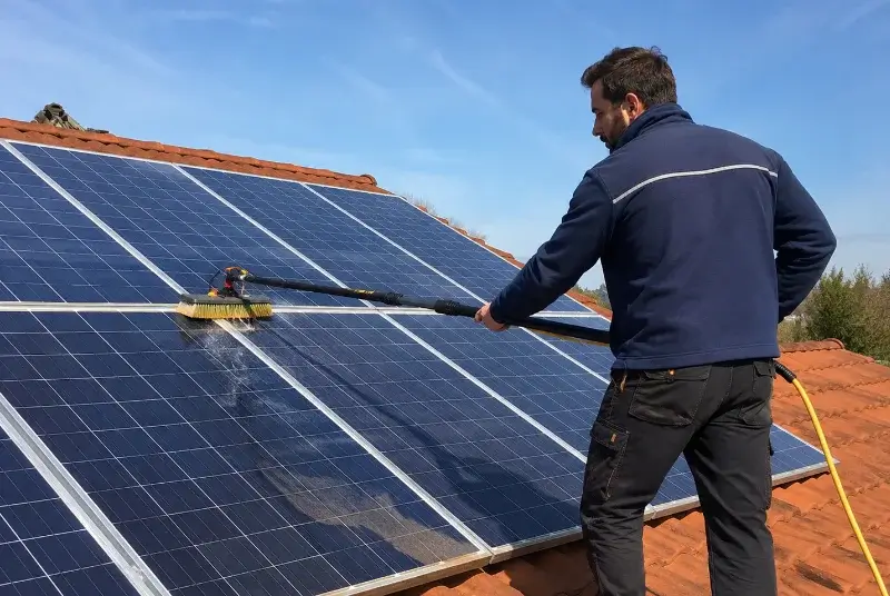 Nettoyage et entretien de panneaux solaires à Deûlémont